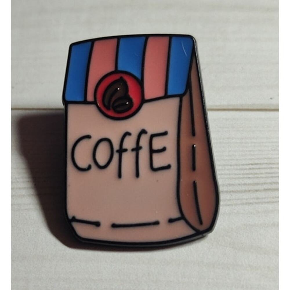 Coffee Lover Pin Bag of Coffee Lapel Hat Badge